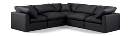 Indulge - Faux Leather 5 Piece Modular Corner Sectional - Simple Home Plus