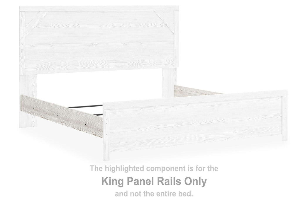 Gerridan - King Panel Rails - White / Gray - Simple Home Plus