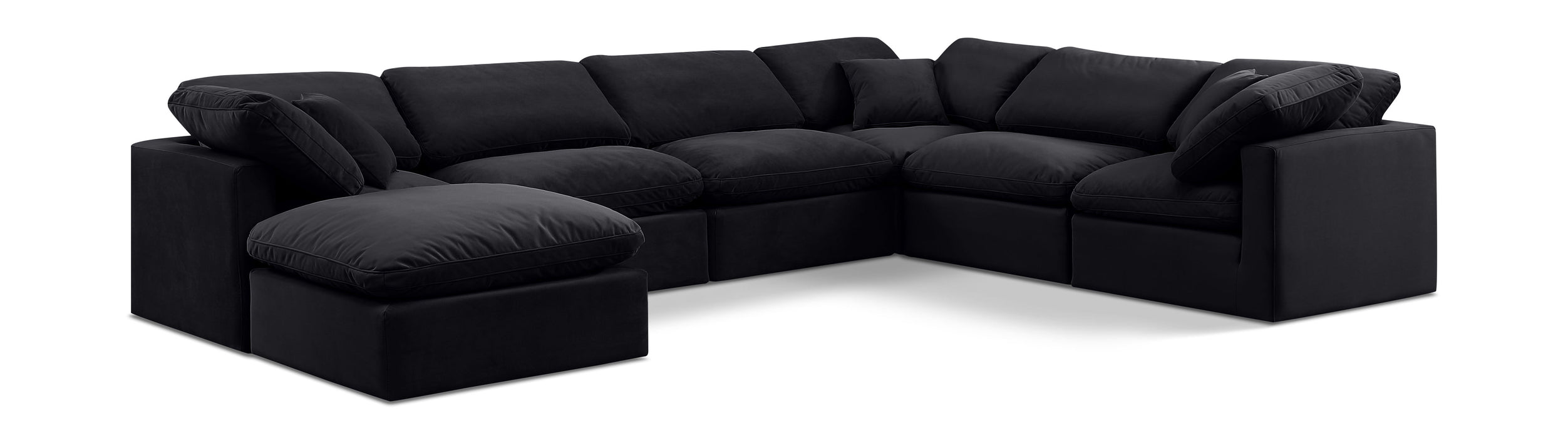 Indulge - Velvet 7 Piece Modular Sectional - Simple Home Plus