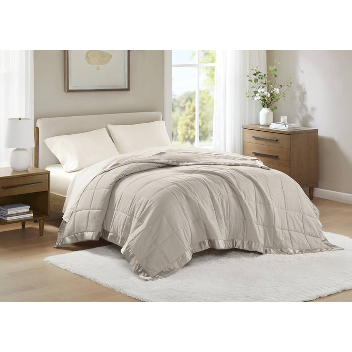 Windom - All Season Hypoallergenic Twin Blanket With 3M Scotchgard - Gray - Simple Home Plus