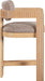 Sacha - Linen Stool With Natural Base - Simple Home Plus