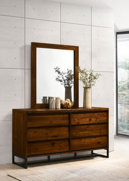 Reed - Mirror - Antique Coffee - Simple Home Plus