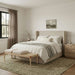Nara - Linen Textured Fabric Upholstered Bench - Painted Natural - Simple Home Plus