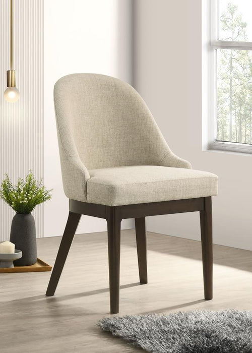 Reseda - Upholstered Dining Side Chair (Set of 2) - Beige - Simple Home Plus