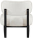 Vetra - Linen Textured Fabric Upholstered Accent Chair With Black Base - Simple Home Plus