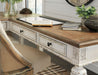 Realyn - Home Office Desk Return - White / Brown - Simple Home Plus
