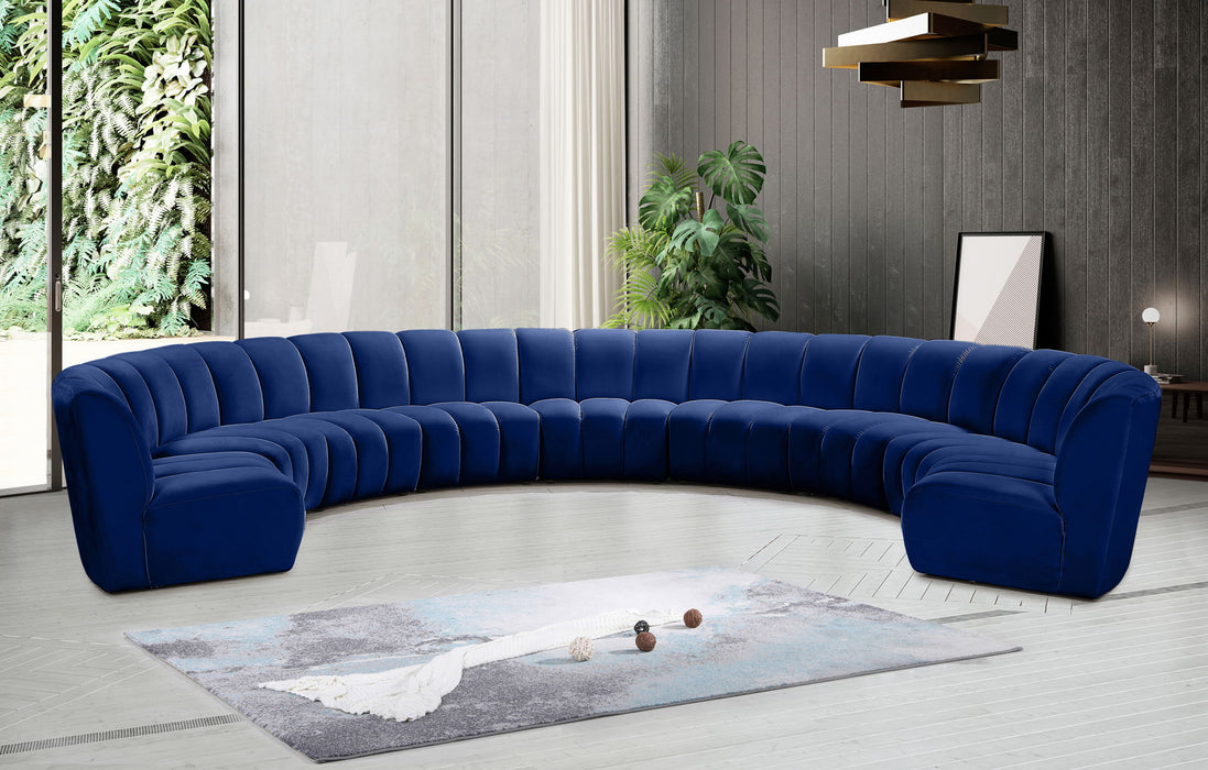 Infinity - 9 Piece Velvet Modular Sectional - Simple Home Plus