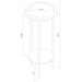 Kirk - 1-Shelf Round Wood Plant Stand Side Table - Espresso - Simple Home Plus