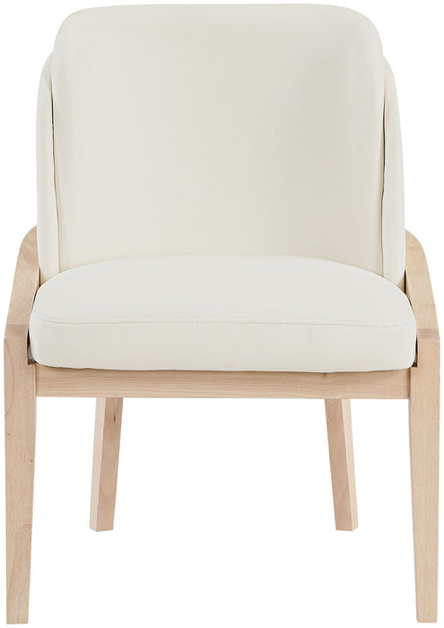 Navo - Faux Leather Upholstered Dining Chair - Natural Base - Simple Home Plus