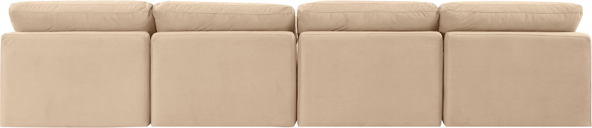 Indulge - Velvet 4 Seat Modular Armless Sofa - Simple Home Plus