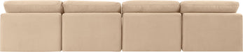 Indulge - Velvet 4 Seat Modular Armless Sofa - Simple Home Plus