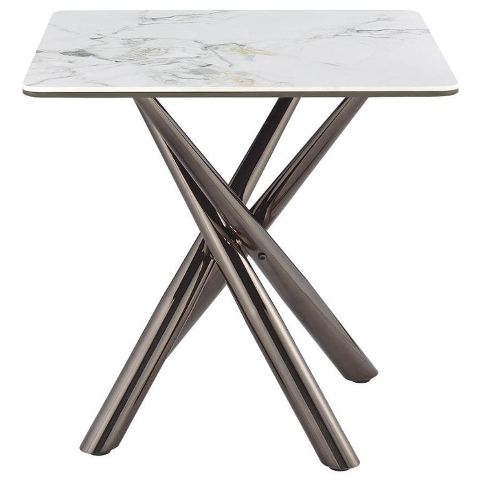 Carvell - Square Sintered Stone Table - Simple Home Plus