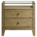 Granada - 2-Drawer Glass Top Nightstand - Natural Pine - Simple Home Plus