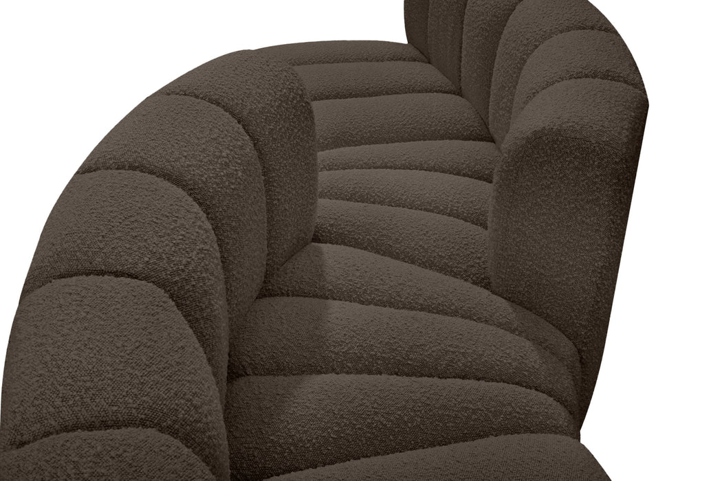Arc - Boucle Fabric 6 Piece Modular Sofa - Black - Simple Home Plus