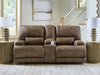 Beckley Place - Earth - Power Reclining Loveseat With Console / Adjustable Headrest - Simple Home Plus