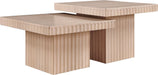 Spencer - 15" Oak Veneer 2 Piece Coffee Table - Simple Home Plus