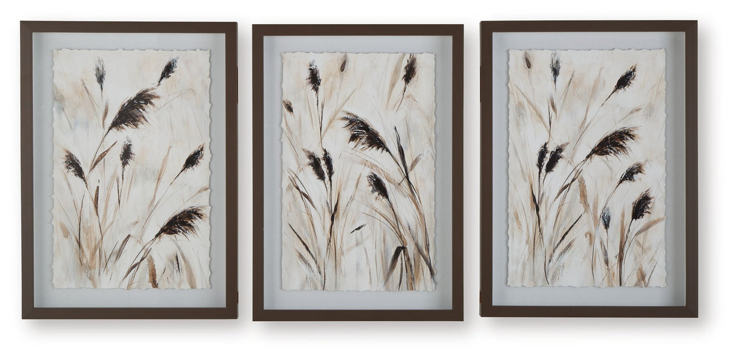 Honslow - Brown / Black / White - Wall Art Set (Set of 3) - Simple Home Plus