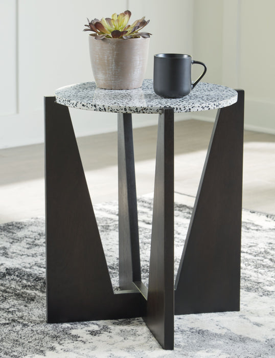Tellrich - Black / White - Accent Table - Simple Home Plus