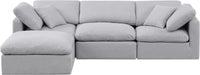 Indulge - Linen 4 Piece Modular Sectional With Chaise - Simple Home Plus