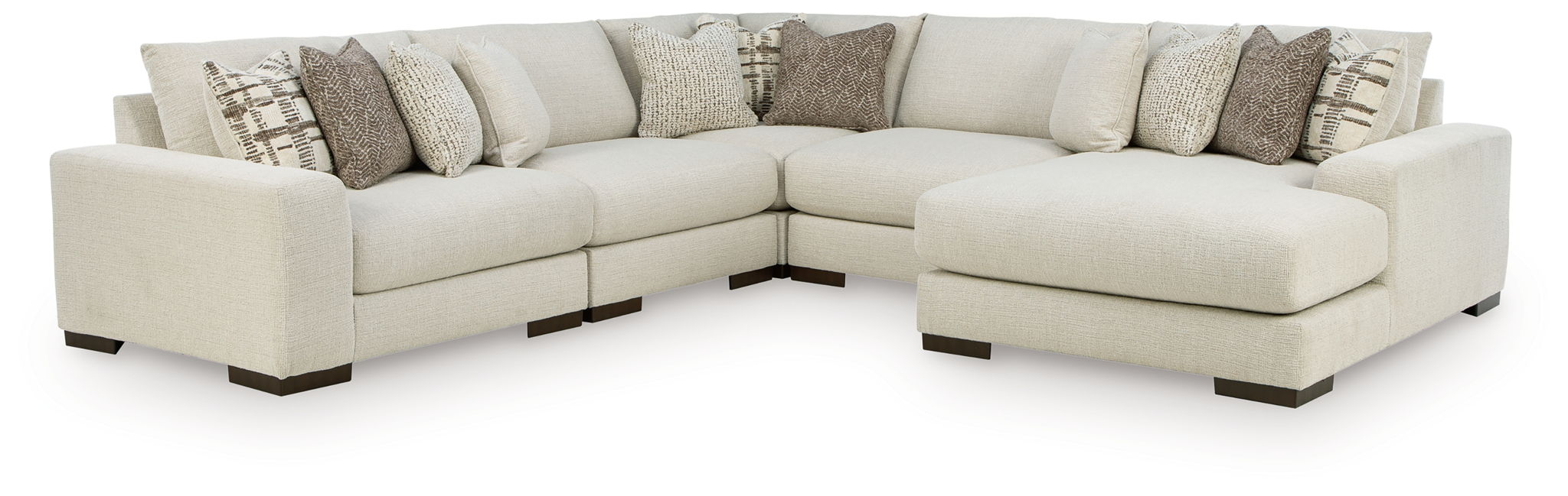 Barrelton - Barley - 5-Piece Sectional With RAF Corner Chaise - Simple Home Plus
