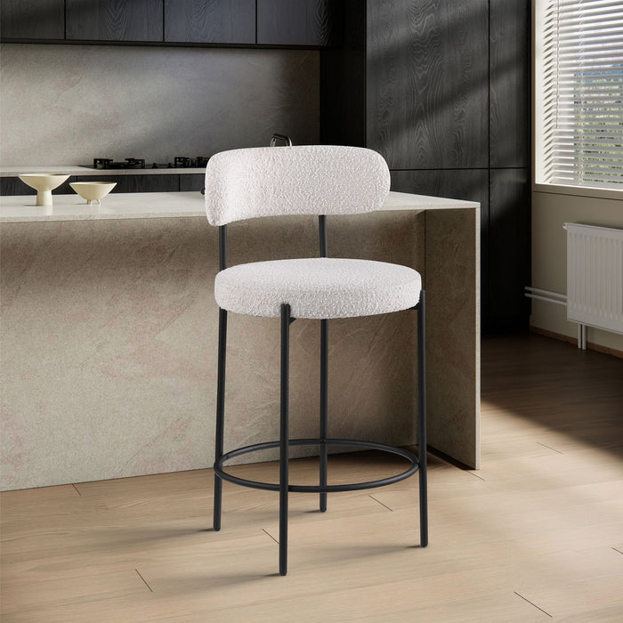 Beacon - Boucle Fabric Stool (Set of 2) - Simple Home Plus