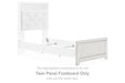 Altyra - Twin Panel Footboard - White - Simple Home Plus