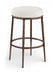 Ferro - Performance Fabric Upholstered Backless Bar Stool - Cream / Antique Bronze - Simple Home Plus