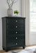 Lanolee - Black - Five Drawer Chest - Simple Home Plus