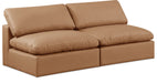 Comfy - Faux Leather Modular Armless Sofa 2 Seats - Simple Home Plus