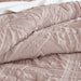 Mona - Full/Queen 5 Piece Sculpted Comforter Set - Pink - Simple Home Plus