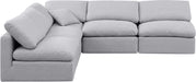 Indulge - Linen 5 Piece Modular Corner Armless Sectional - Simple Home Plus