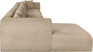 Shaggy - Fabric 5 Piece Modular Sectional With Chaise - Simple Home Plus