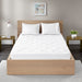 Quiet Nights - Twin Waterproof Diamond Quilting Down Alternative Mattress Pad - White - Simple Home Plus