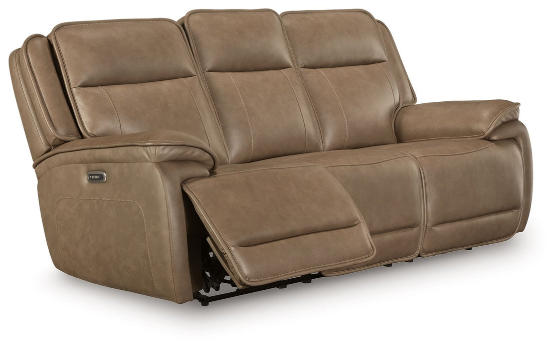 Glencroft - Power Reclining Sofa With Adjustable Headrest - Sahara - Simple Home Plus