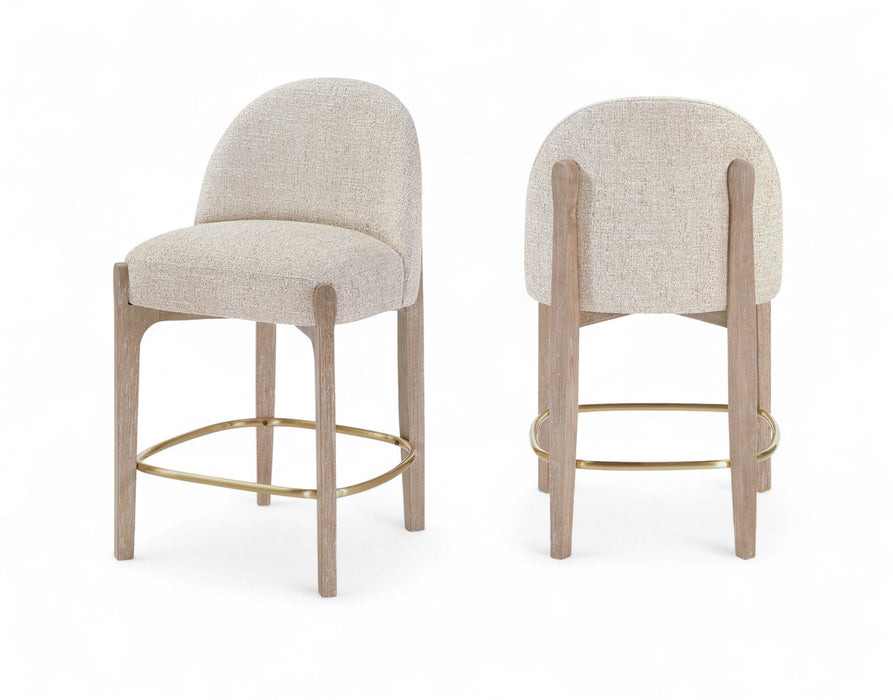 Torino - Counter Stool With Brushed Natural Base - Simple Home Plus