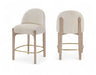 Torino - Counter Stool With Brushed Natural Base - Simple Home Plus