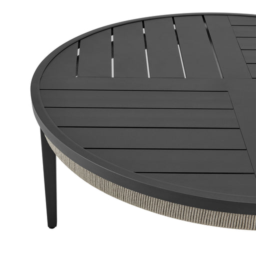 Zella - Round Coffee Table - Charcoal / Light Gray - Simple Home Plus