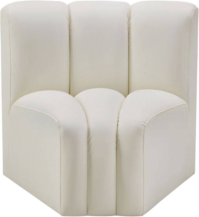 Arc - Faux Leather Curved Corner Chair - Simple Home Plus