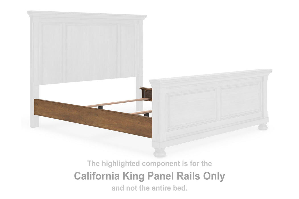 Feddinger - California King Panel Rails - Medium Brown - Simple Home Plus