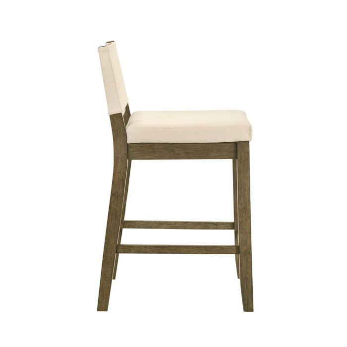 Yaneli - Contemporary Natural Wood Counter Height Kitchen Bar Stool - Simple Home Plus