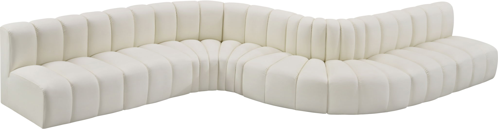 Arc - Faux Leather 8 Piece Curved Modular Sofa - Simple Home Plus