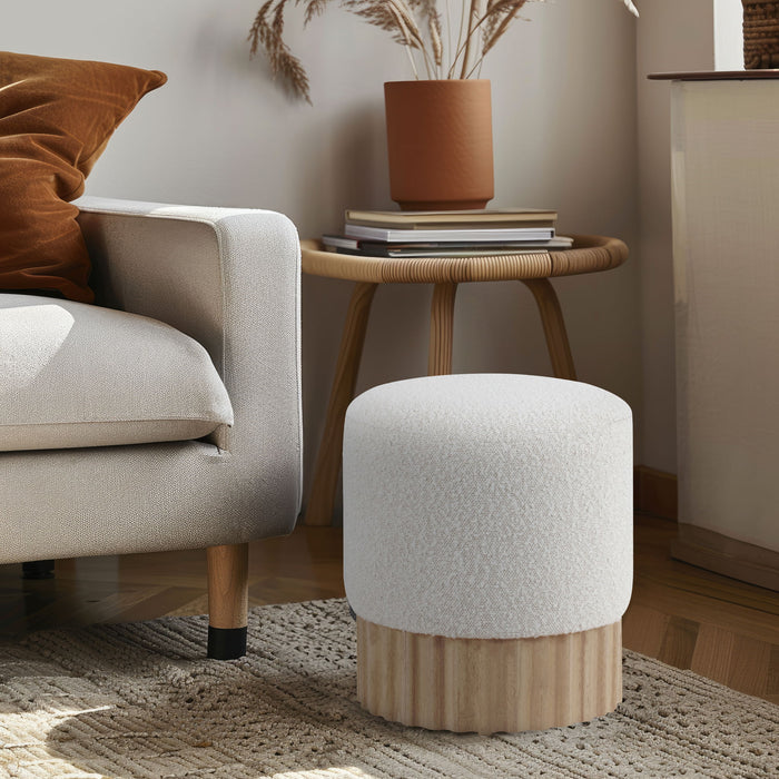 Veranda - Ottoman / Stool With Natural Base - Simple Home Plus