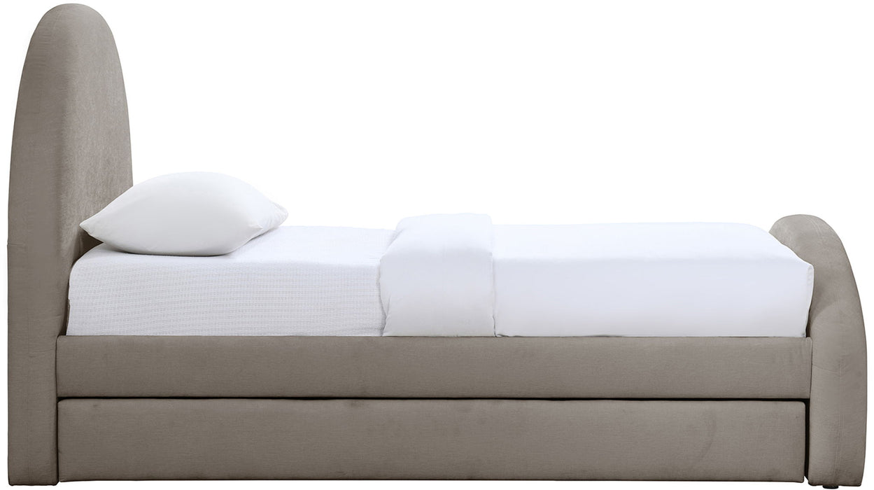 Andaz - Chenille Fabric Upholstered Trundle Bed - Simple Home Plus