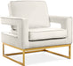 Noah - Accent Chair with Gold Legs - Simple Home Plus