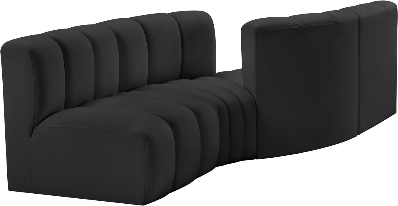 Arc - Faux Leather 4 Piece Sofa