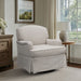 Melody - One Size Swivel Glider Skirted Armchair - Cream - Simple Home Plus