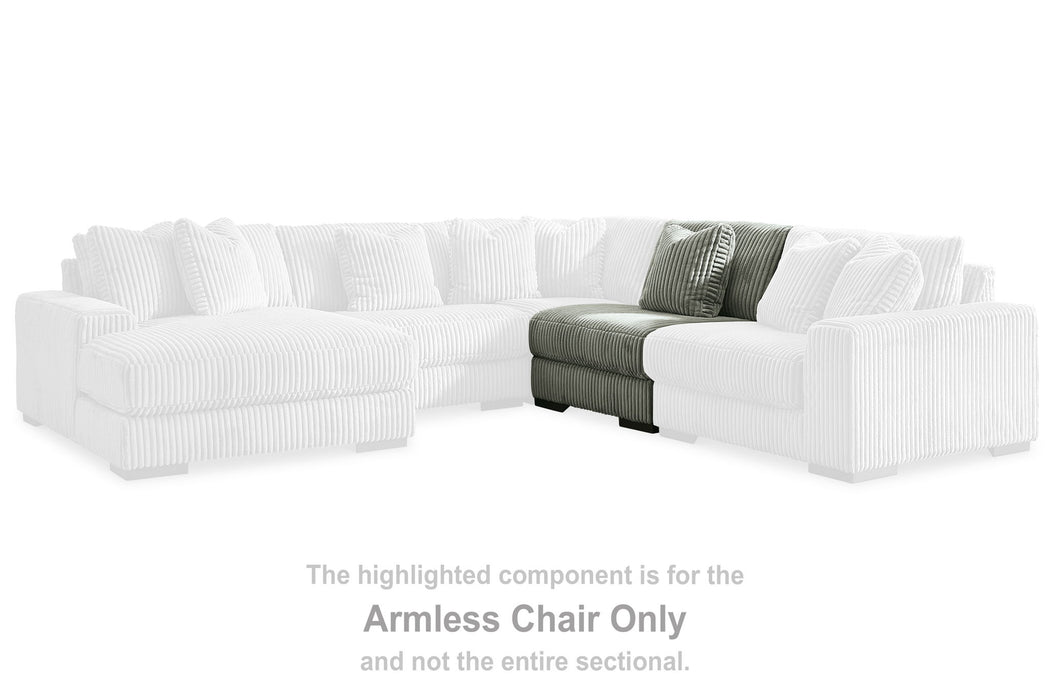 Lindyn - Armless Chair - Fog - Simple Home Plus