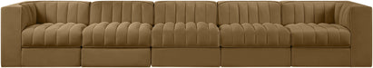 Rummi - Velvet Performance Fabric Upholstered 5 Piece Modular Sofa - Simple Home Plus