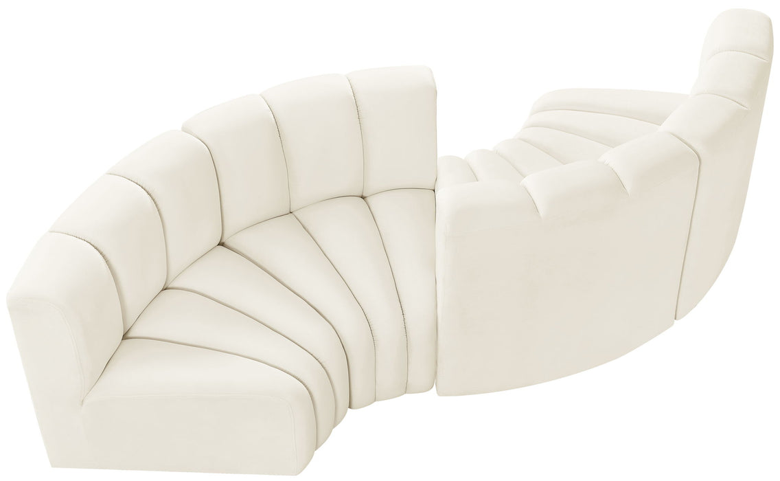 Arc - Velvet 4 Piece Curved Modular Sofa - Simple Home Plus
