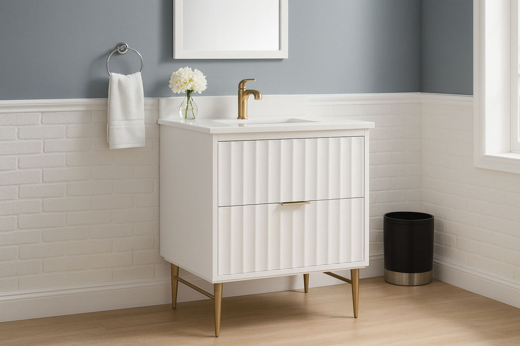 Modernist - Bathroom Vanity With Gold Legs - Simple Home Plus
